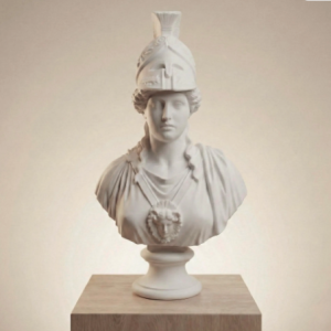 Home Athena Bust | Owl Helmet, Medusa Aegis | Greek Mythology Decor